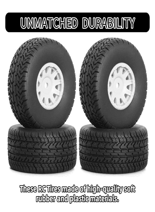 Gueiddi RC Car Tires Wheel, Rubber Tires and Plastic Wheel for 1/18 ARRMA Typhon GROM (1/14 White) - Image 2